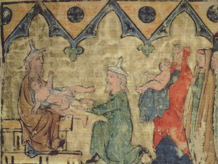 نقاشی قدیمی از ختنه شدن اسحاق فرزند ابراهیم